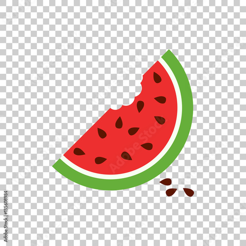 Watermelon icon. Juicy ripe fruit on isolated background