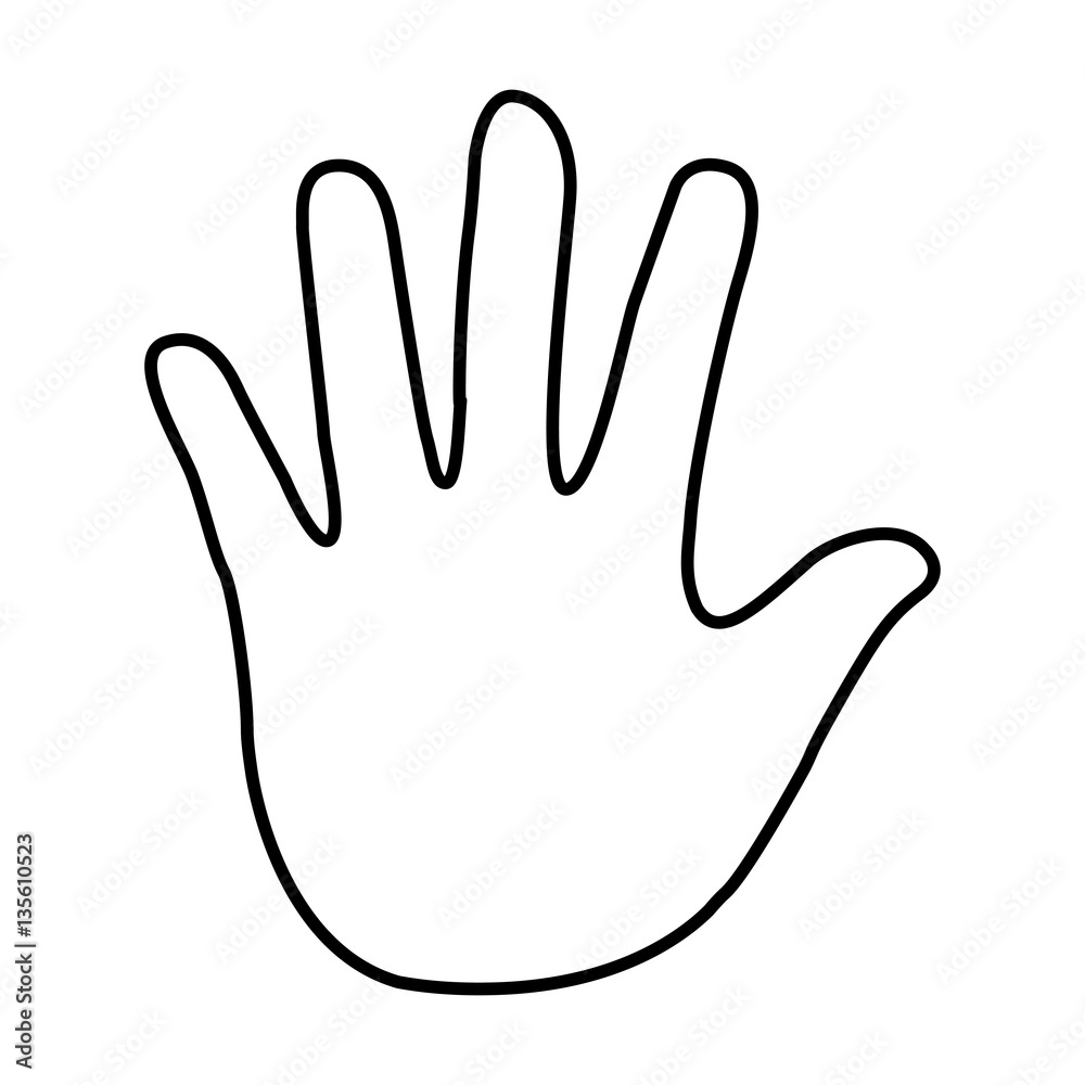 hand human silhouette icon vector illustration design hand human silhouette icon vector illustration design