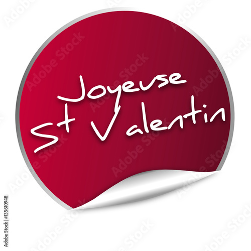 autocollant joyeuse Saint St Valentin 14 février © guillaume_photo