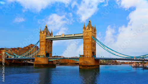 London Tower Bridge over Thames river