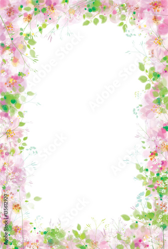 Fototapeta Naklejka Na Ścianę i Meble -  Vector  floral  frame.
