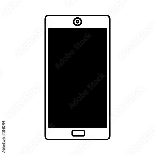 smartphone technology line icon vector illustration design