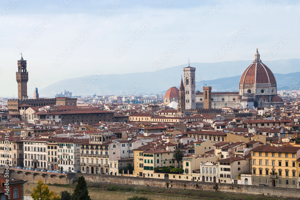 above view of old city of Florence
