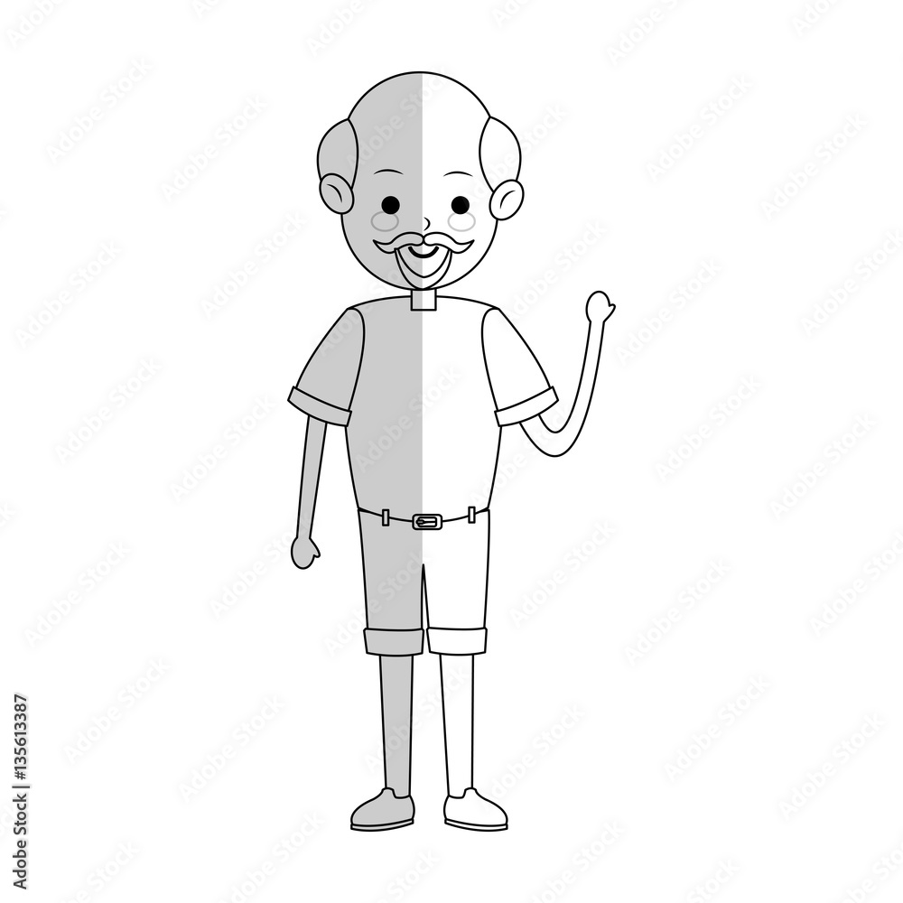 old man cartoon icon over white background. vector illustration old man cartoon icon over white background. vector illustration