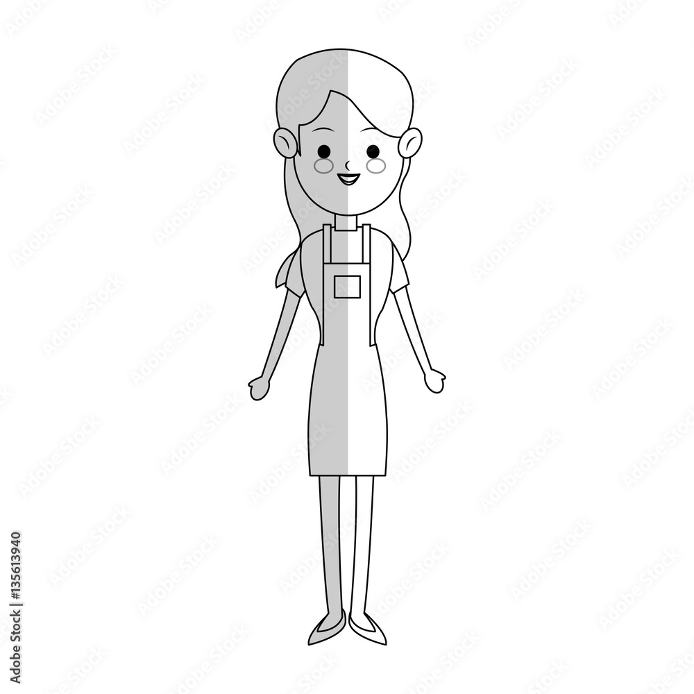 woman cartoon icon over white background. vector illustration woman cartoon icon over white background. vector illustration