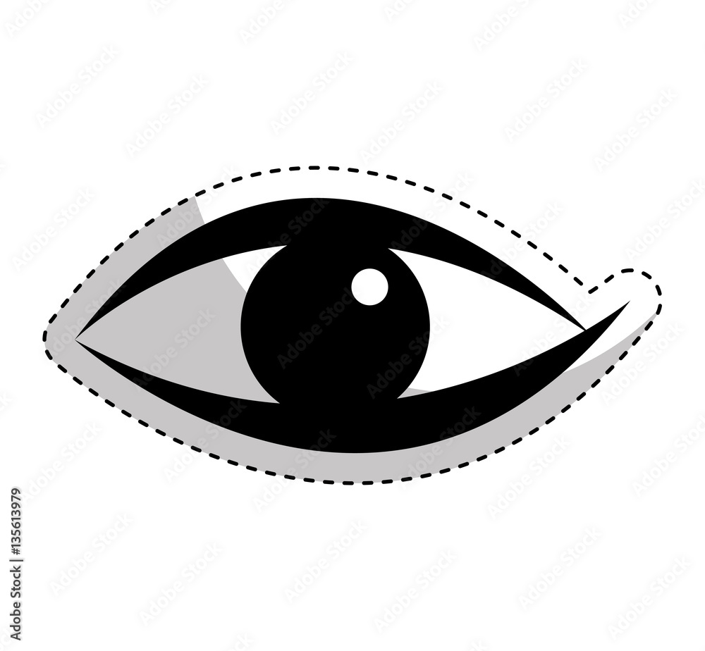 Obraz premium eye human sign isolated icon vector illustration design