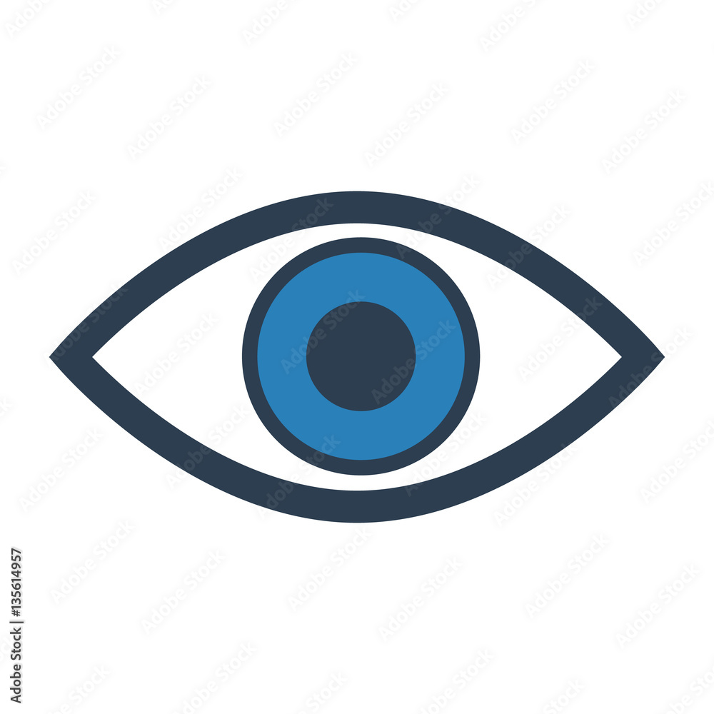 Eye icon on white background. Vector illustration Eye icon on white background. Vector illustration