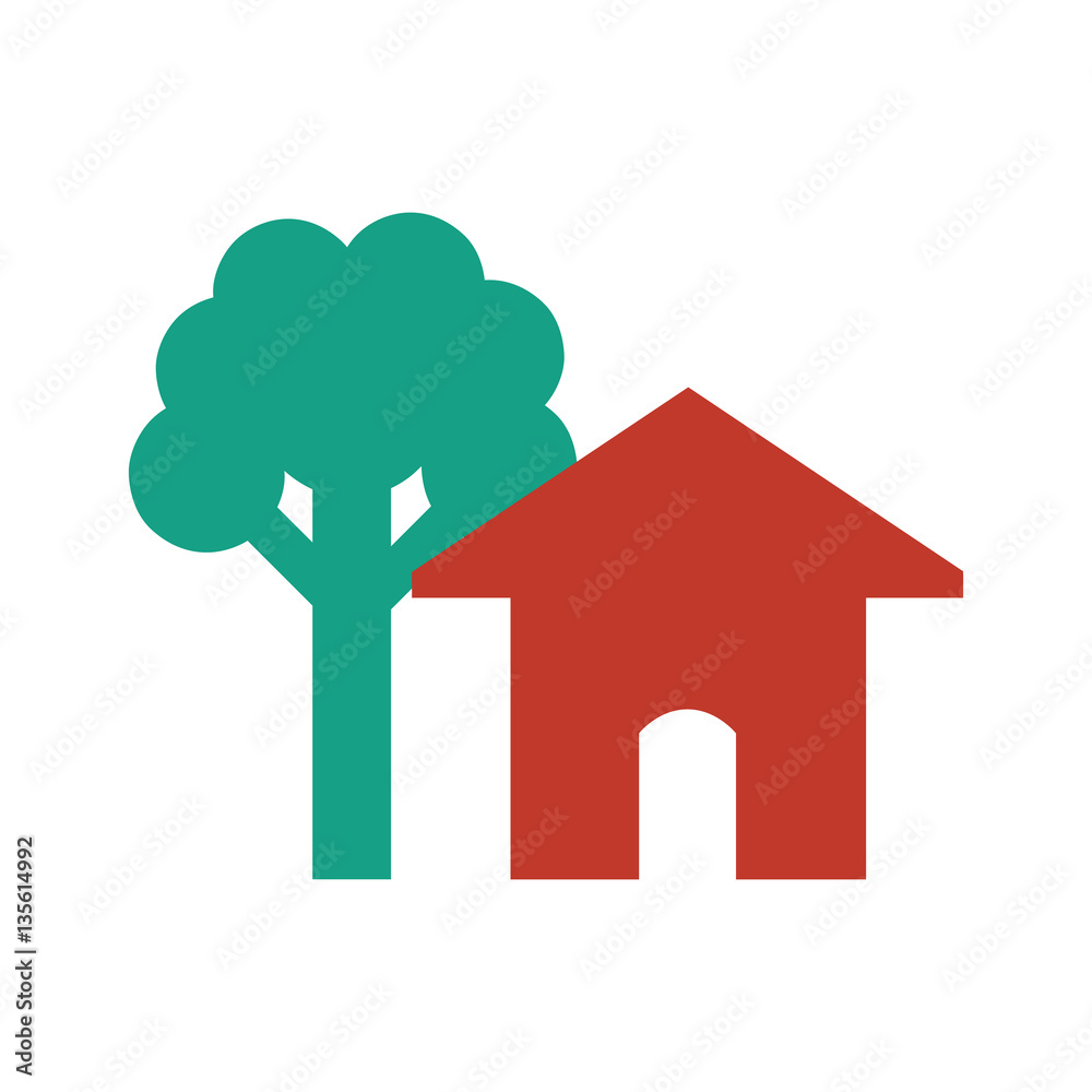 home and tree icon home and tree icon
