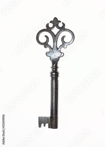 Very decorative antique steel pipe key