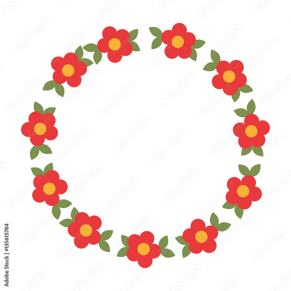 floral cute frame decorative vector illustration design floral cute frame decorative vector illustration design