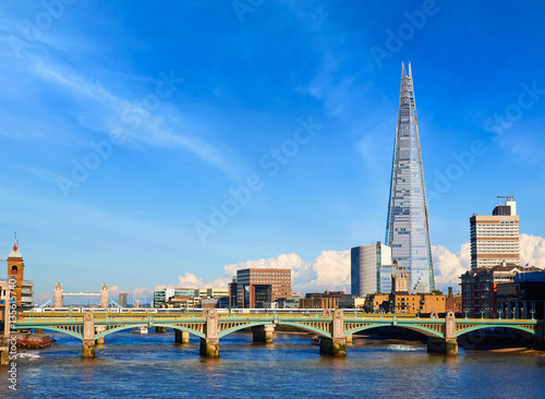London Millennium bridge skyline