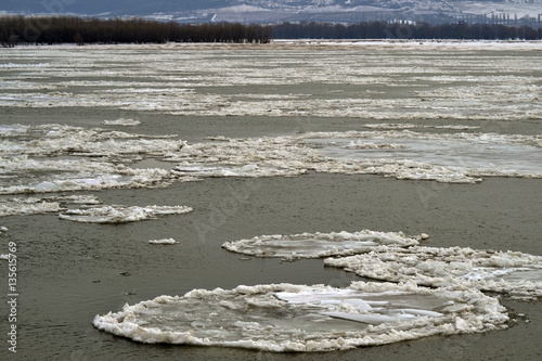 Winter on the river Borcea 3 photo