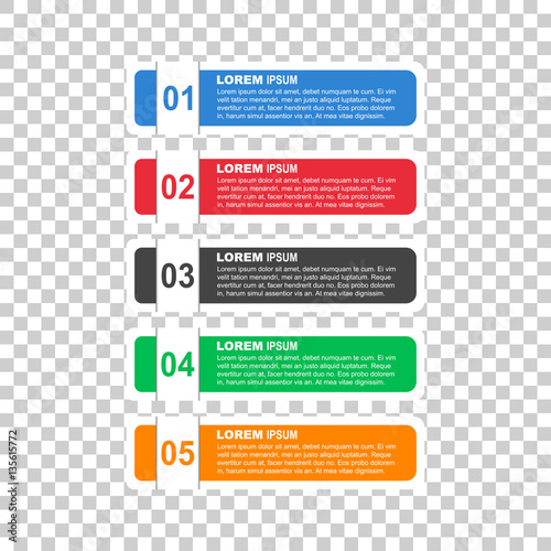 Flat business style options banner. Vector illustration for diagram, number options, step up options, web template, infographics