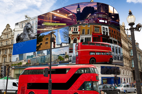 Canvastavla Piccadilly Circus London digital photomount