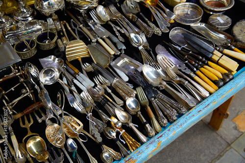 London Portobello road Market vintage magnifying in UK photo