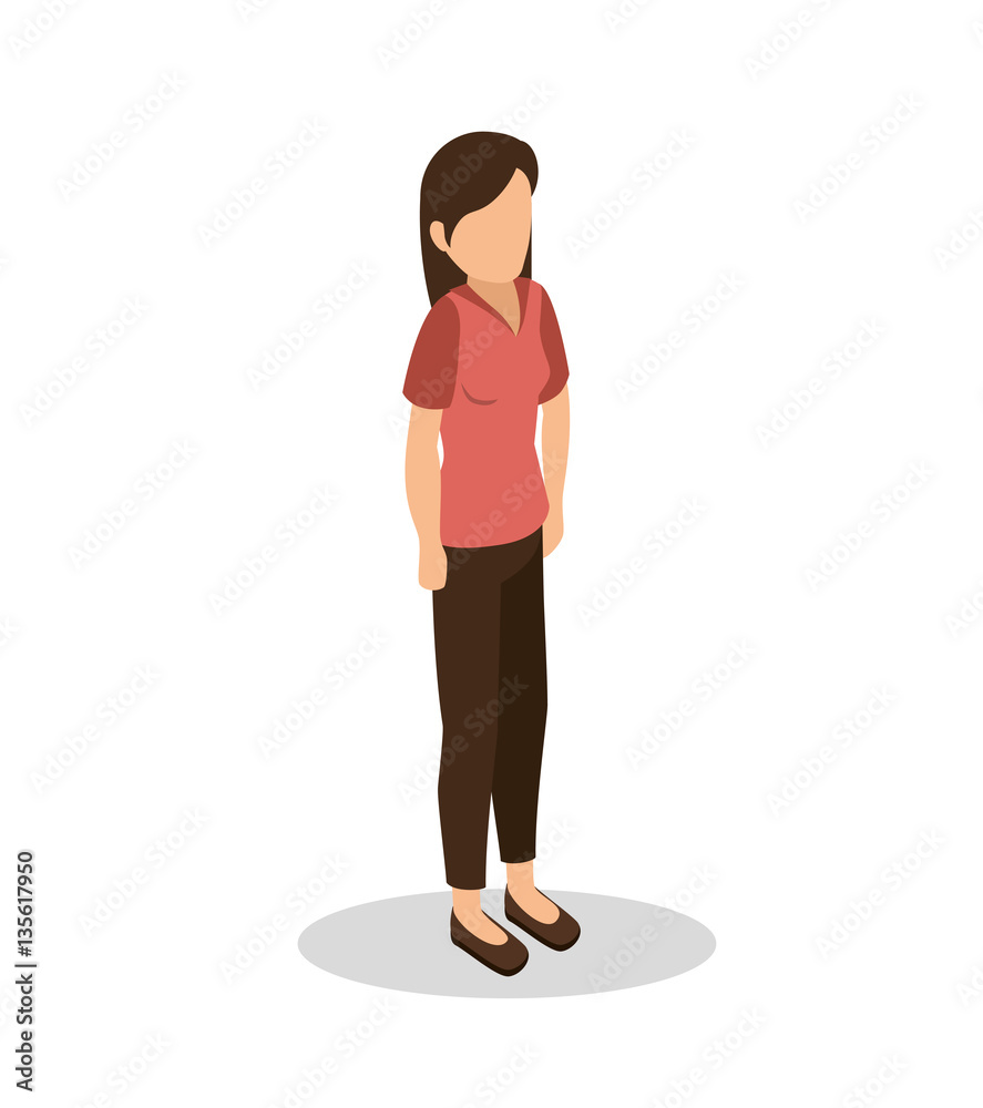 young woman lifestyle avatar vector illustration design