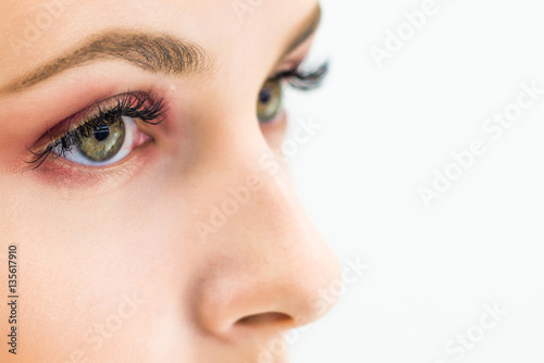 Wallpaper Mural Close-up of eyebrows and eyes on a light background Torontodigital.ca