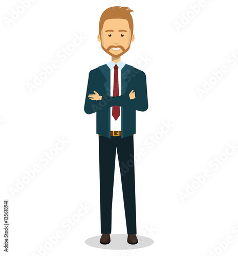 businessman character avatar icon vector illustration design