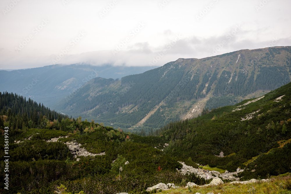 slovakian carpathian mountains in autumn