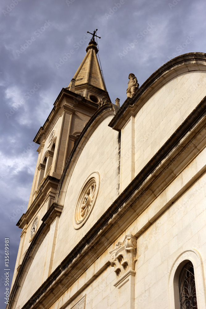 Fototapeta premium Church in Jelsa, Hvar island - Croatia