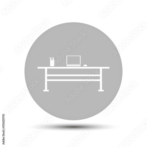 a work desk icon vector