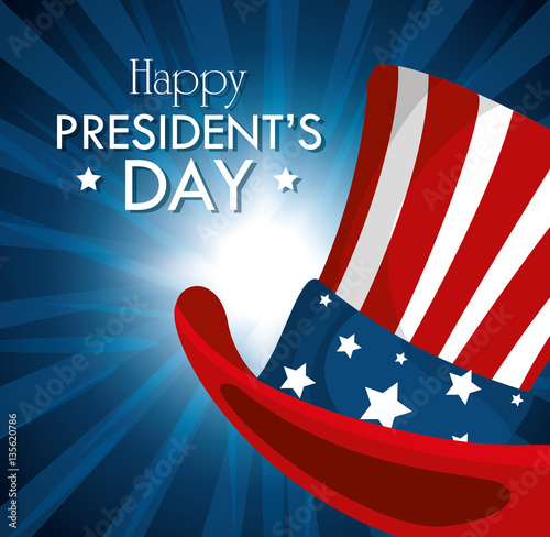 happy presidents day poster vector illustration design