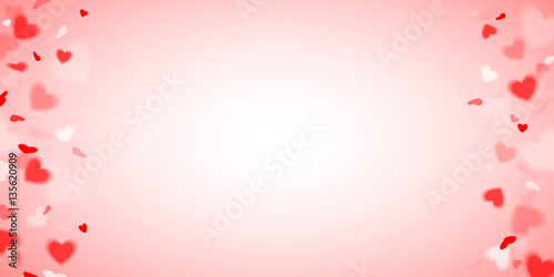 Herzen Konfetti Hintergrund rot