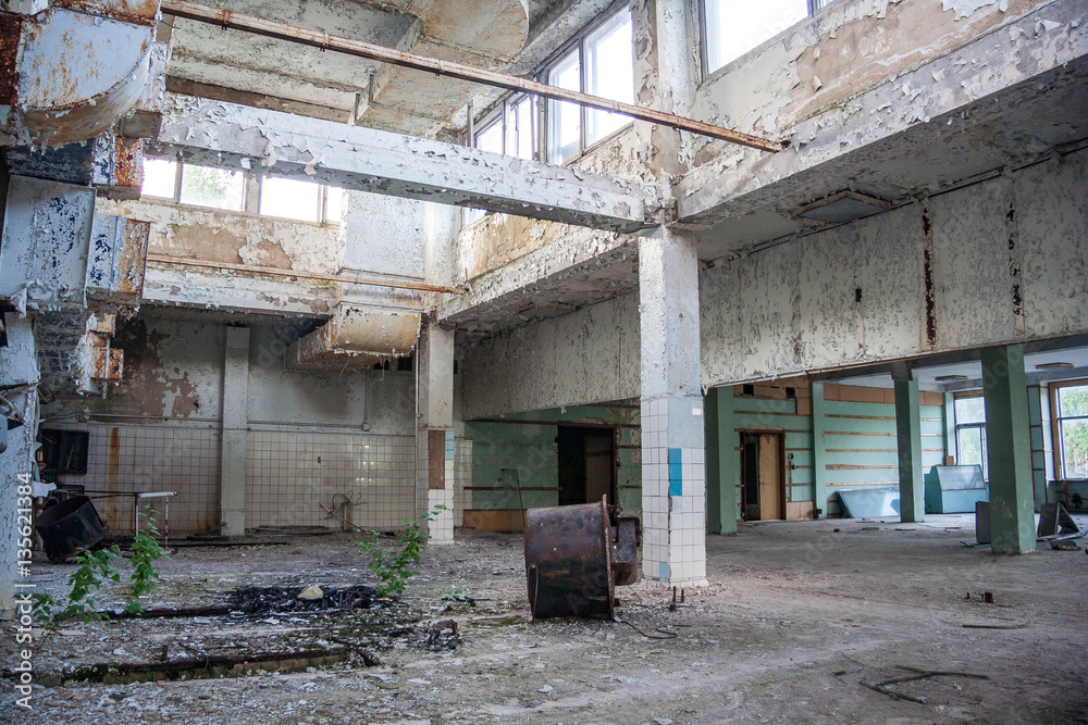 Abandoned canteen of Voronezh aluminum plant Abandoned canteen of Voronezh aluminum plant