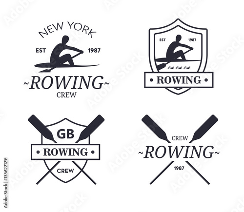 Obraz na płótnie Rowing team logo