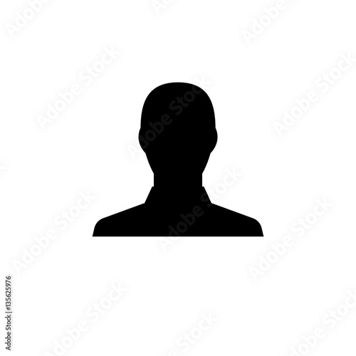 Vector. Man  silhouette / avatar / profile picture. 