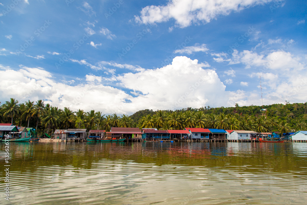 Floatting village, Cambodia, Tonle Sap, Koh Rong island. Floatin Floatting village, Cambodia, Tonle Sap, Koh Rong island. Floatin