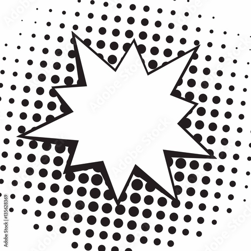 Vintage Pop Art Comics Speech Bubbles Vector Black and White Fighting Illustration Icon