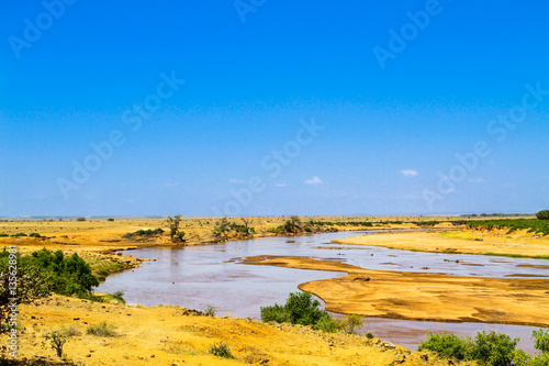 Galana river. Tsavo East park. Kenya. photo