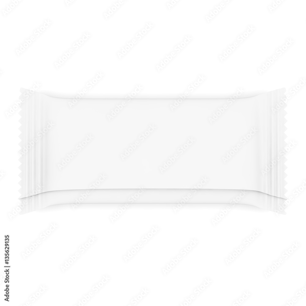 White blank package for sugar, salt, pepper, candy and other seasonings, spices and products. 3D illustration White blank package for sugar, salt, pepper, candy and other seasonings, spices and products. 3D illustration