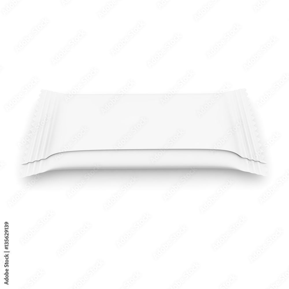 White blank package for sugar, salt, pepper, candy and other seasonings, spices and products. 3D illustration White blank package for sugar, salt, pepper, candy and other seasonings, spices and products. 3D illustration
