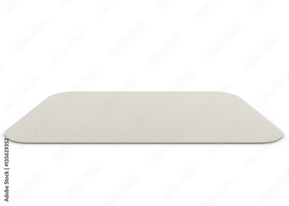 A cardboard saucer for a meal on white isolated background A cardboard saucer for a meal on white isolated background