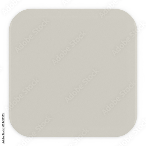 A cardboard saucer for a meal on white isolated background