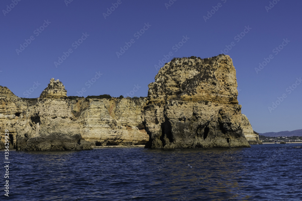 Steilküste von Lagos, Algarve, Portugal