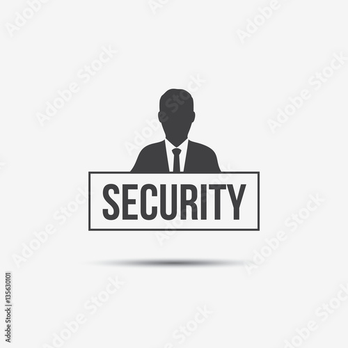 Businessman & Security Label