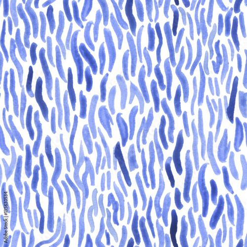 Seamless watercolor Indigo shibori hand drawn seamless pattern. Vertical stripes pattern. For textile, ceramics, fabric, print, cards, wrapping