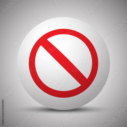 Red Forbidden icon on white sphere Free Download Red Forbidden icon on white sphere - GFXLoad