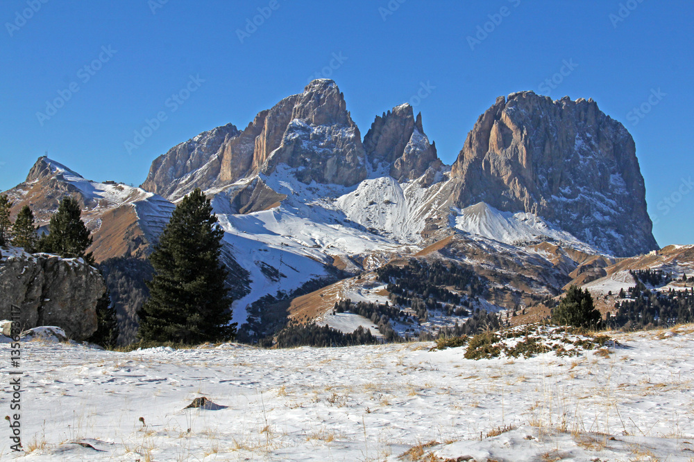 Fototapeta premium il gruppo del Sassolungo; Dolomiti di Fassa