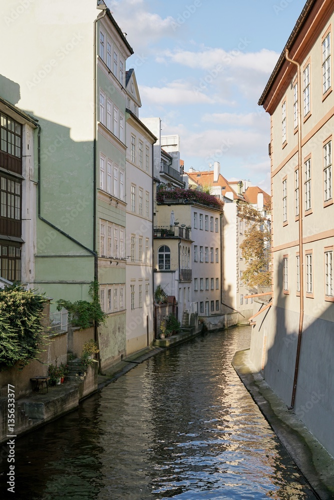 Kanal an der Insel Kampa in der Altstadt von Prag