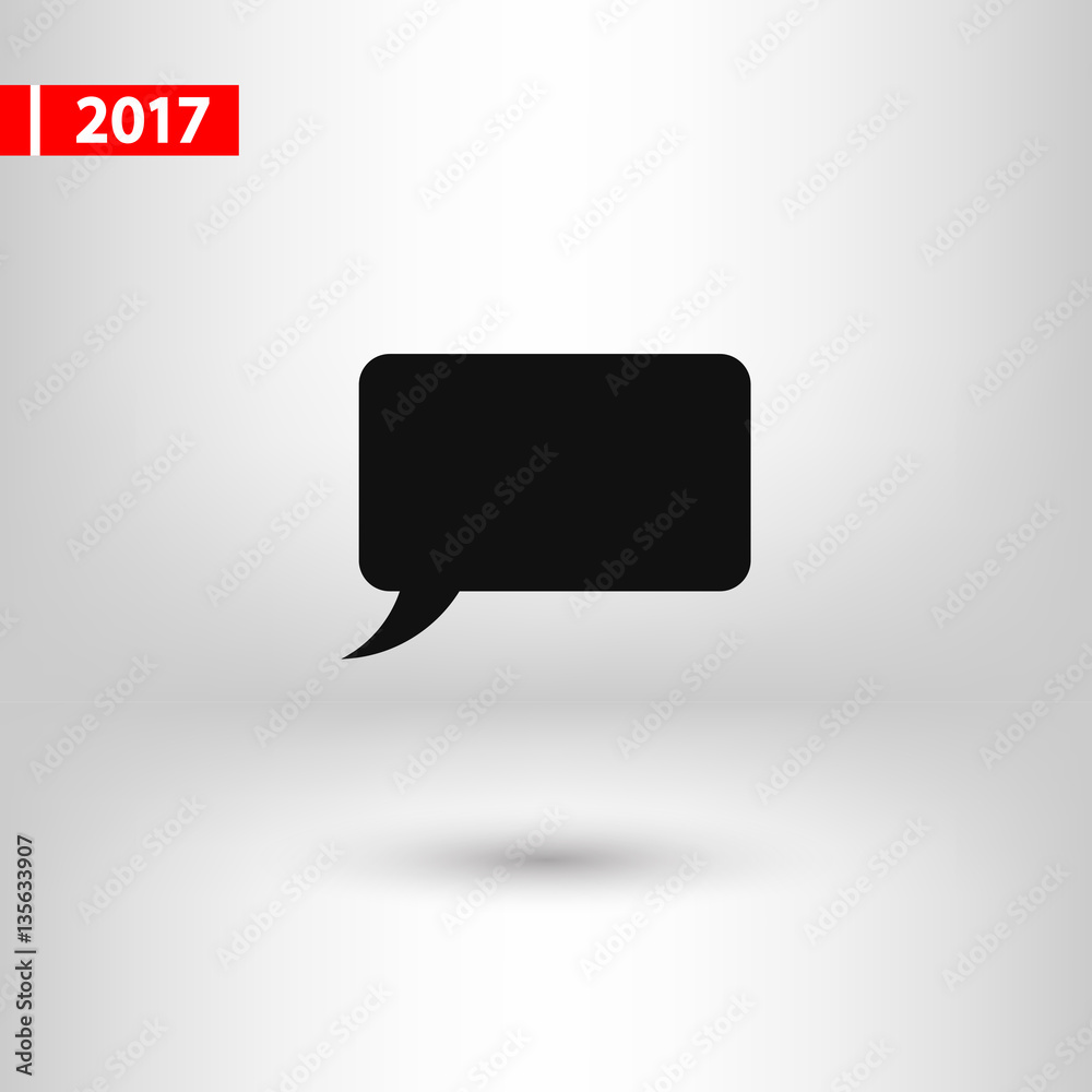 Fototapeta premium Speech bubble icons black icon, vector illustration. Flat design style
