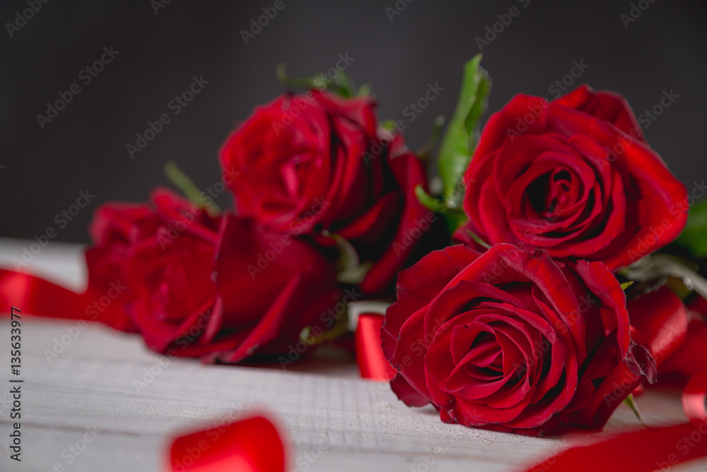 Beautiful valentines roses on dark background Beautiful valentines roses on dark background