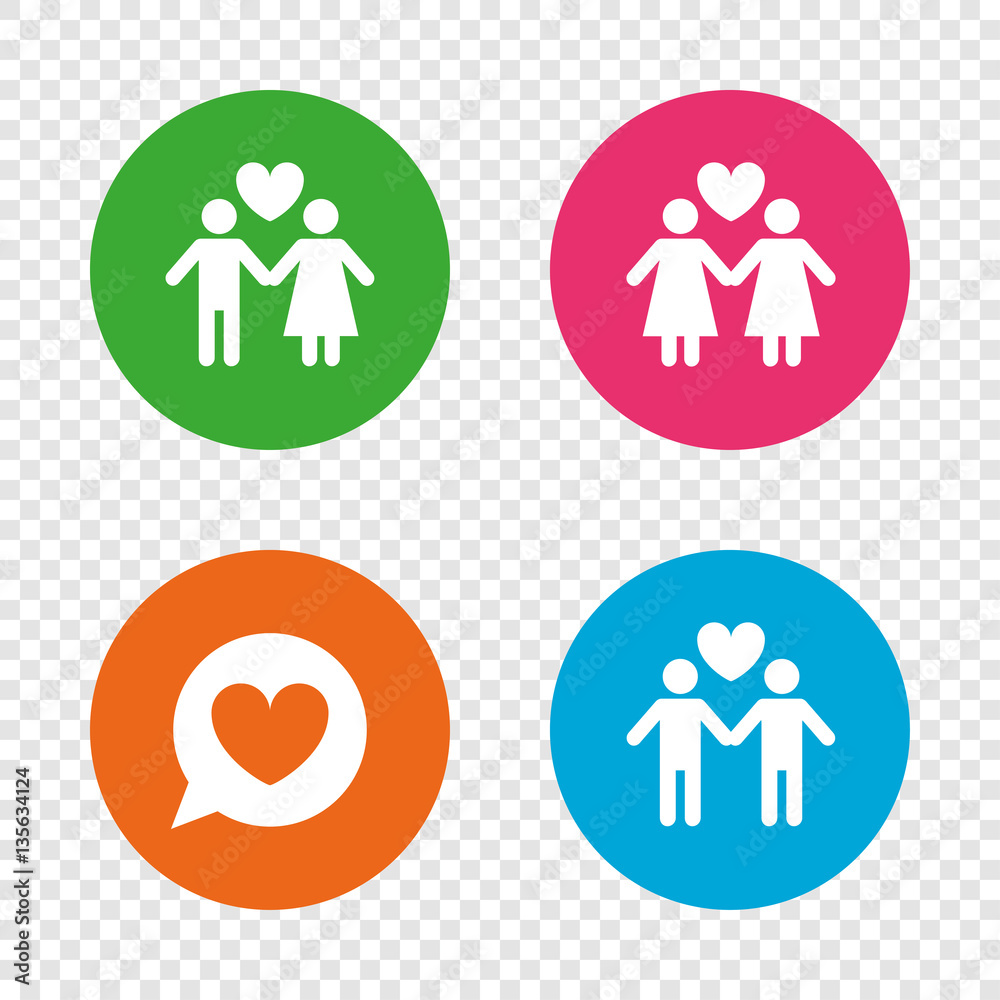 Couple love icon. Lesbian and Gay lovers signs. Couple love icon. Lesbian and Gay lovers signs.