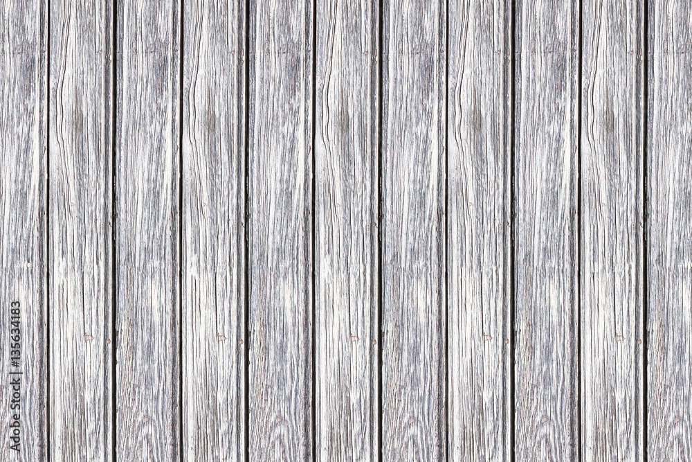 Naklejka premium White gray peeling paint wooden desk texture.