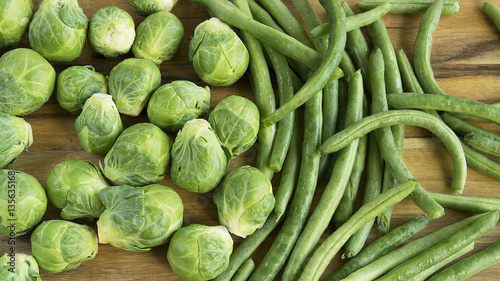Green Beans and Brussel  Sprouts