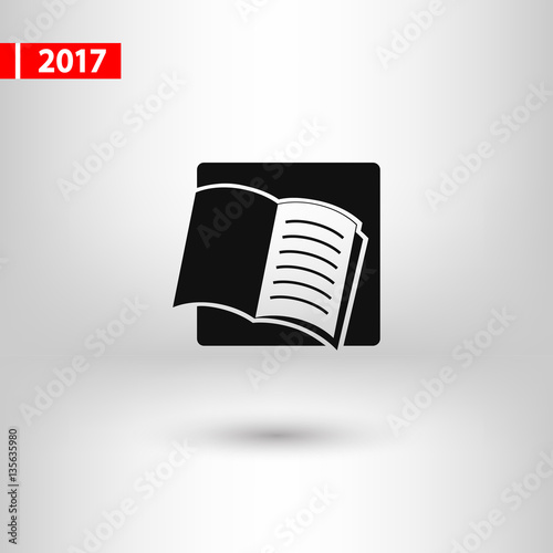 open book icon, vector illustration. Flat design style