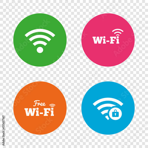 Wifi Wireless Network icons. Wi-fi zone locked.